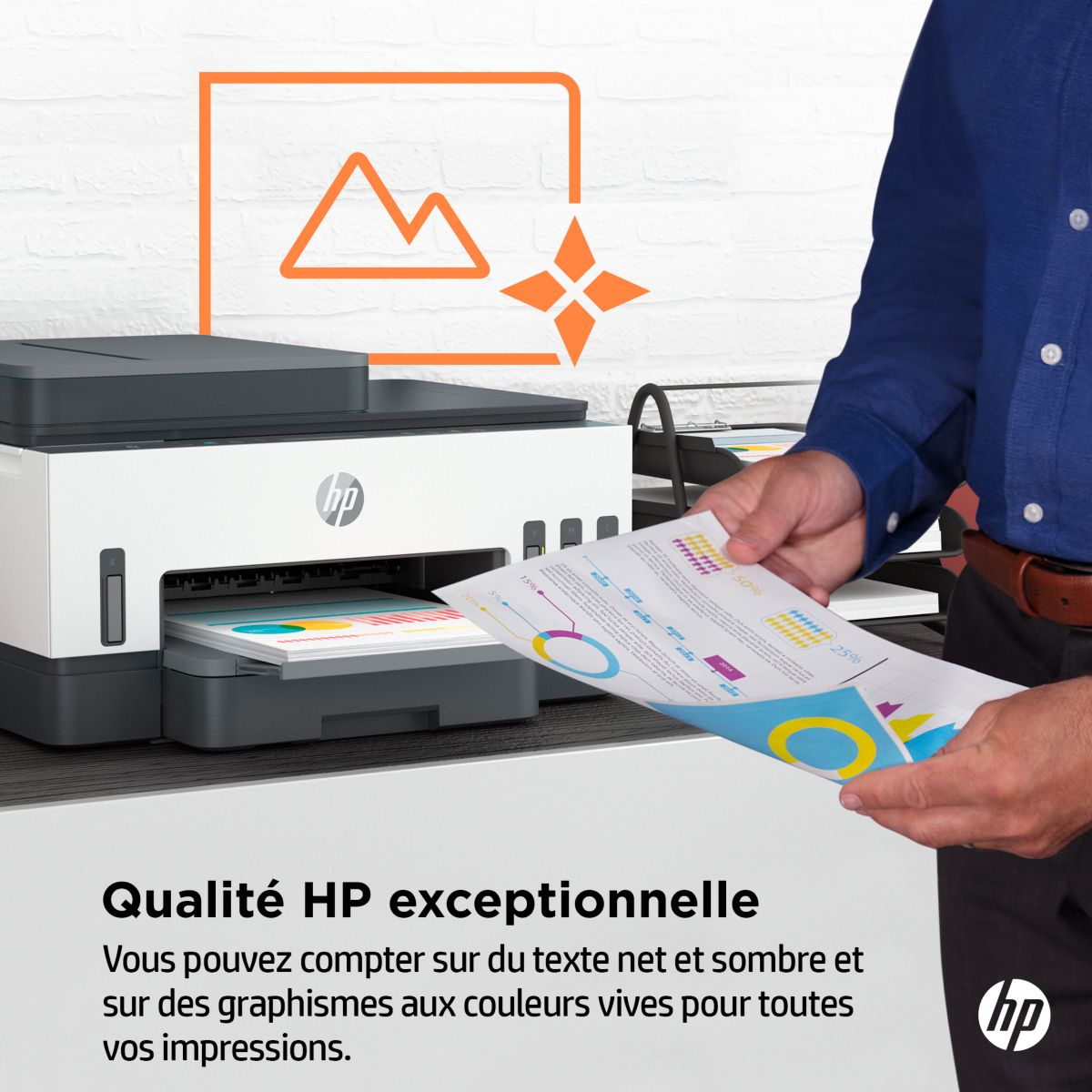 Imprimante jet d'encre Smart Tank 7305/7307 couleur unique, HP
