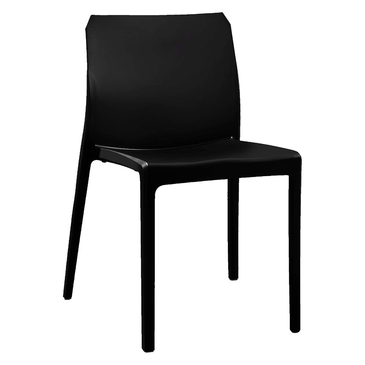 Chaise de jardin polypropylène, plastique MALYA noir, HABITAT