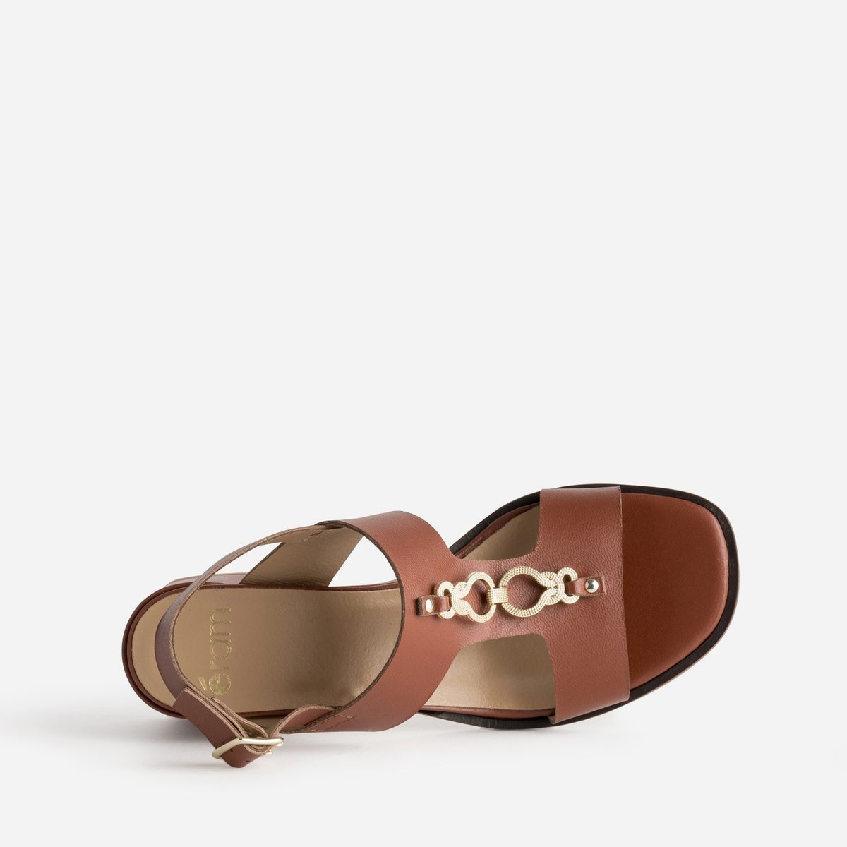 Sandale À Talon en cuir GARANCIA cognac, ERAM