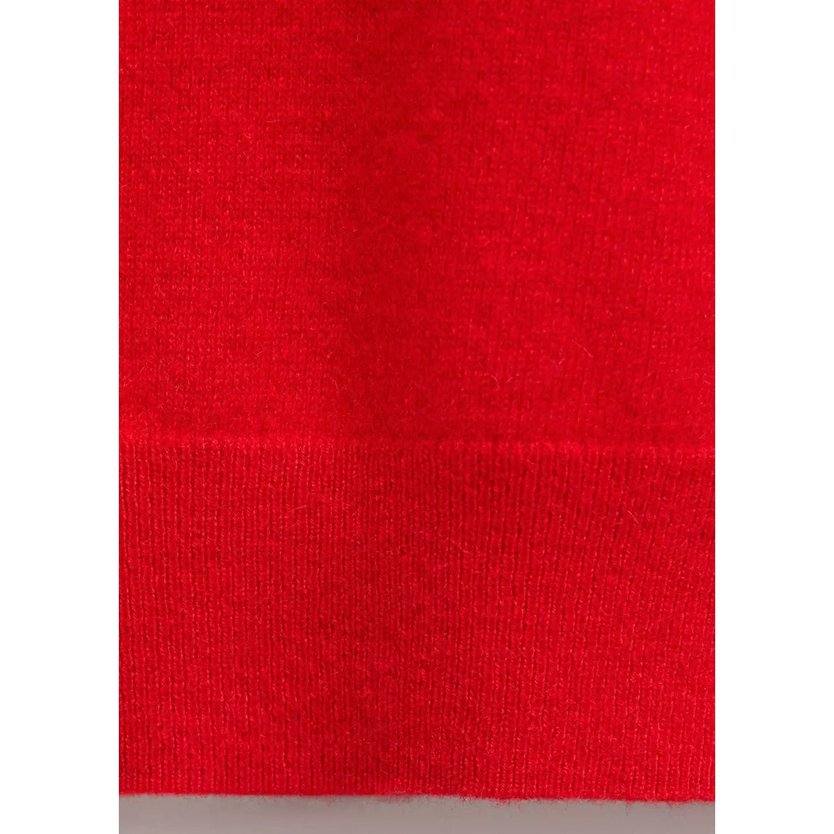 Pull-over 100 % cachemire col rond rouge, MANGO