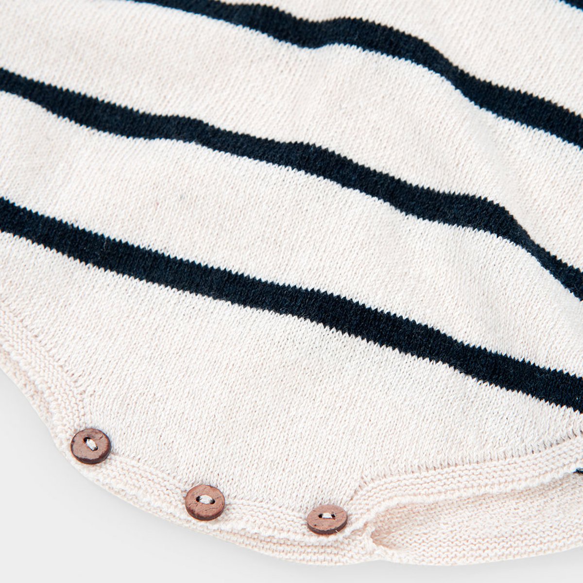 Barboteuse à rayures pour bébé blanc, BOBOLI
