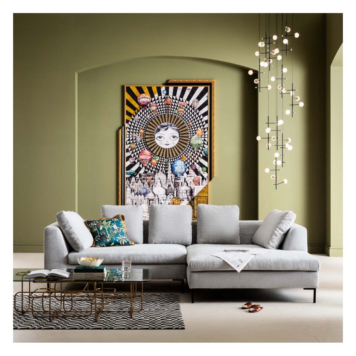 Tableau montgolfières noir et blanc, KARE DESIGN