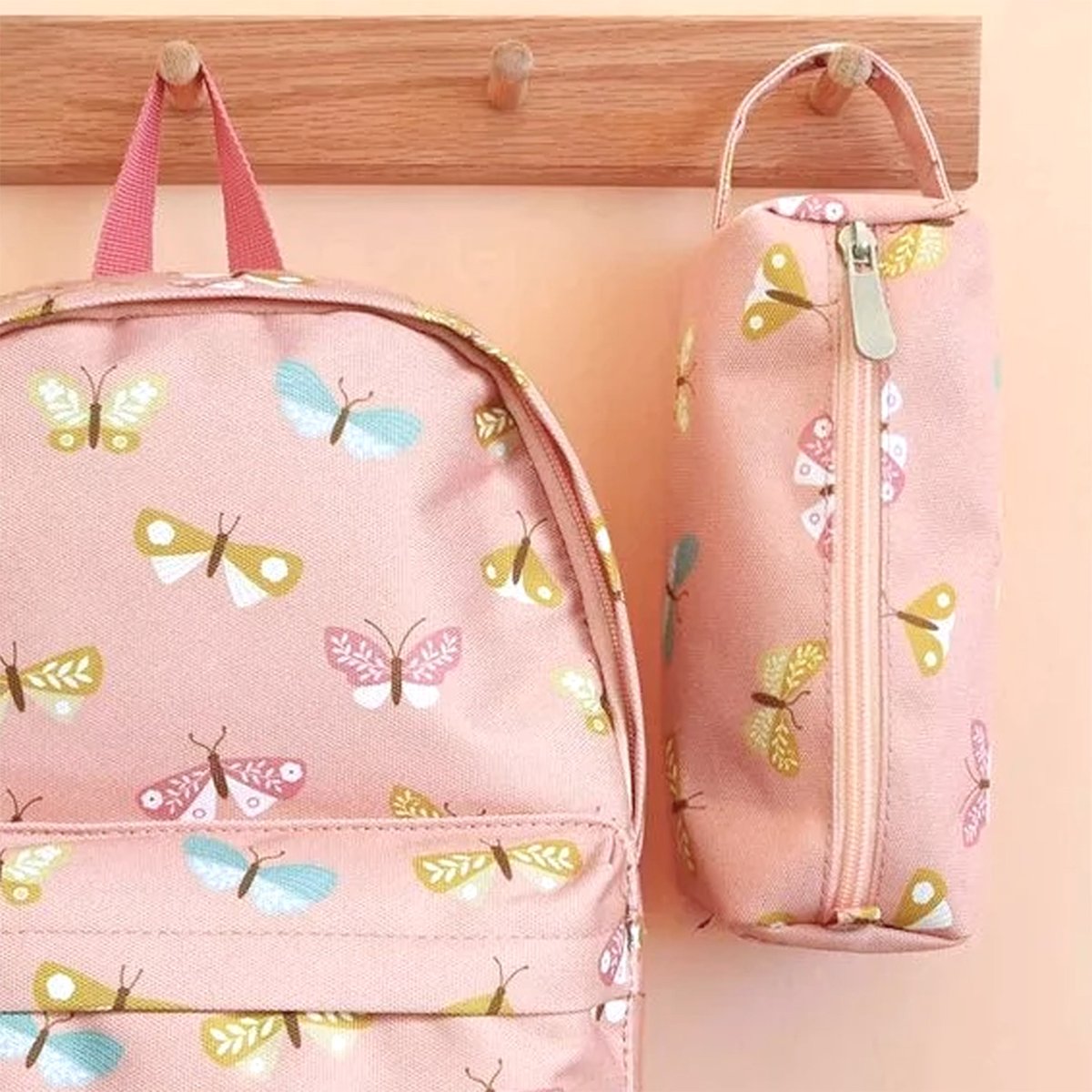 Trousse scolaire enfant avec poignée rose, A LITTLE LOVELY COMPANY