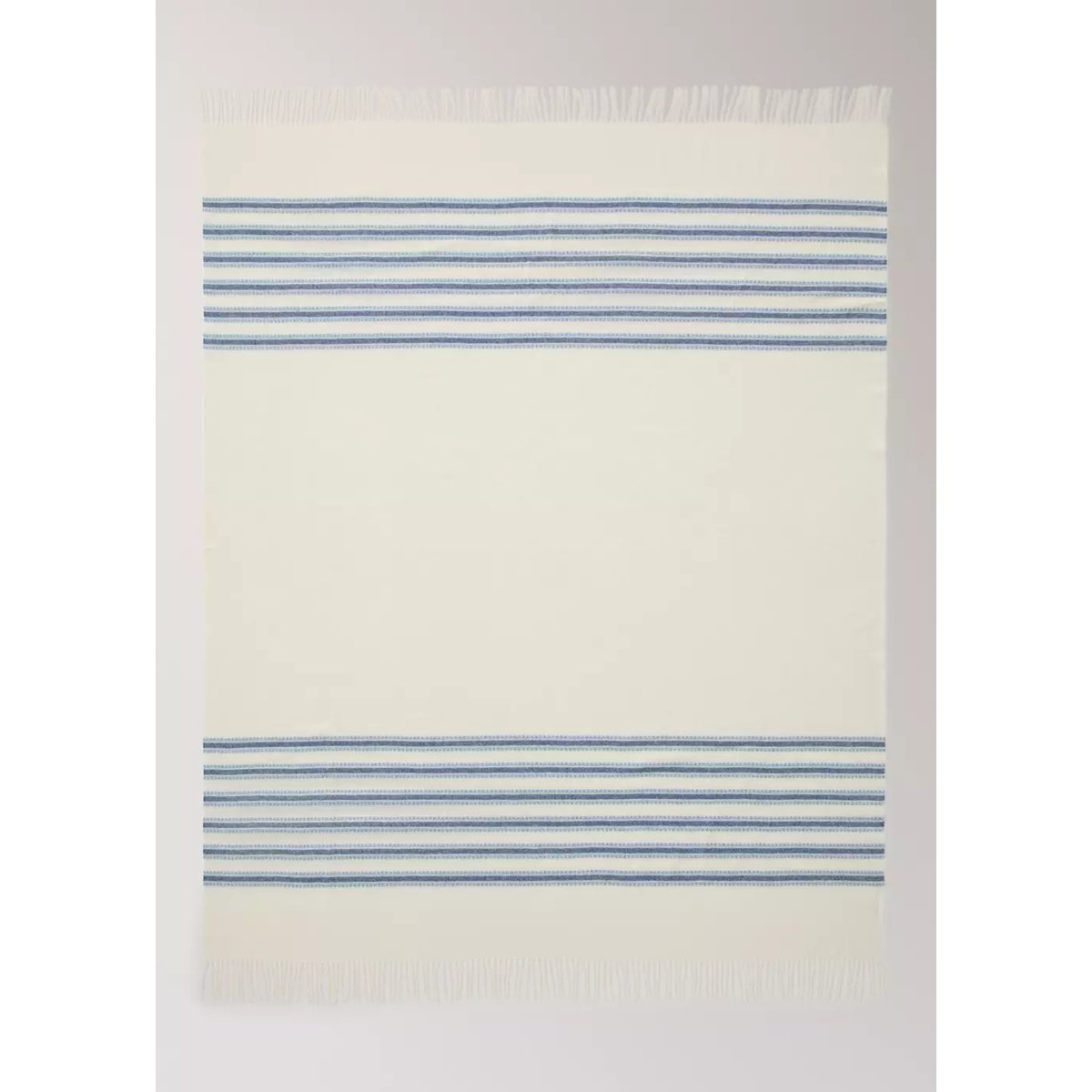 Couverture en laine à rayures bleu, MANGO HOME