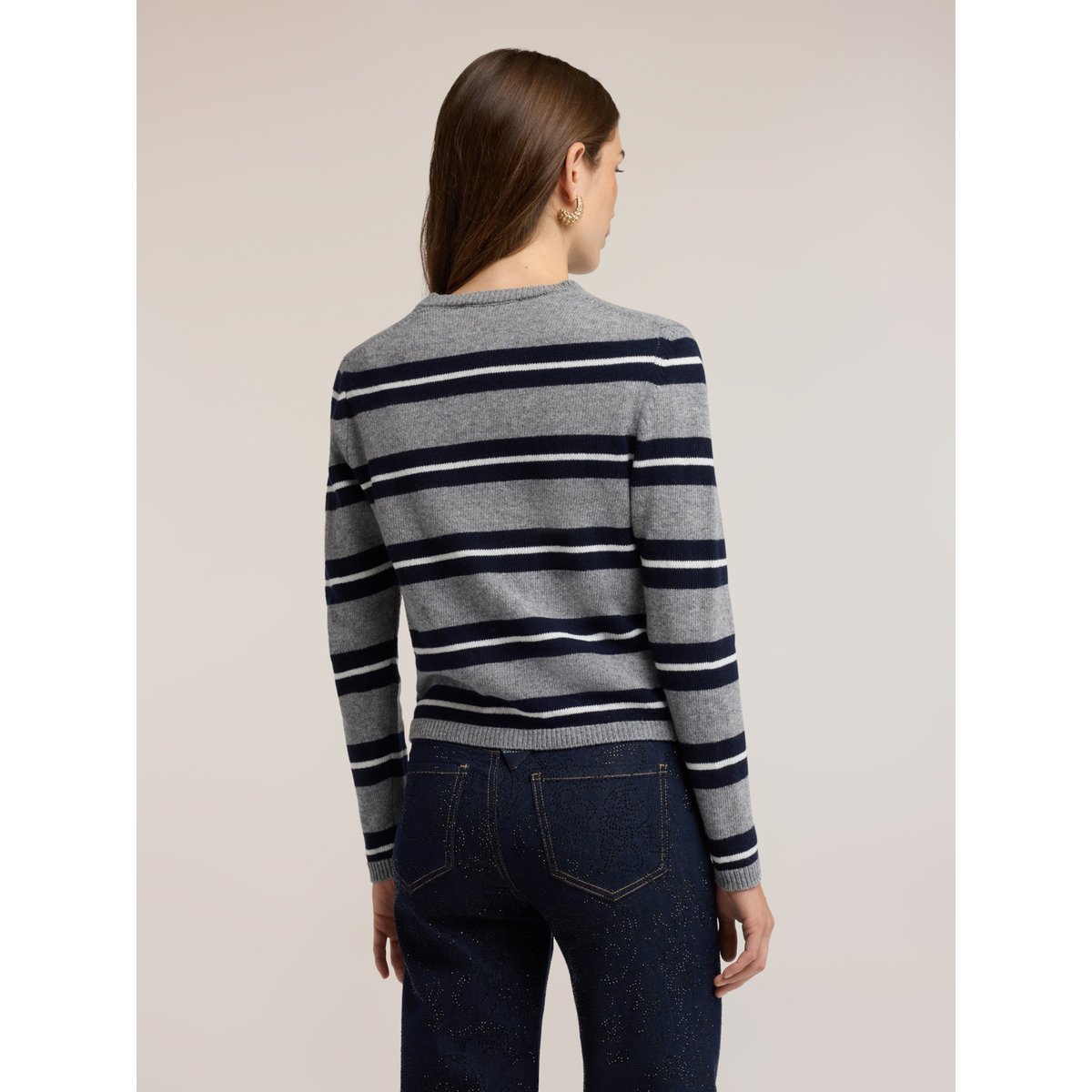 Cardigan à rayures bleu, MOTIVI