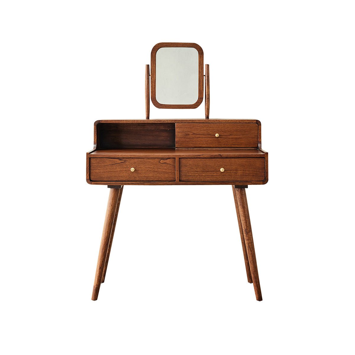 Coiffeuse en bois massif VINTAGE marron, BERAH GETAH