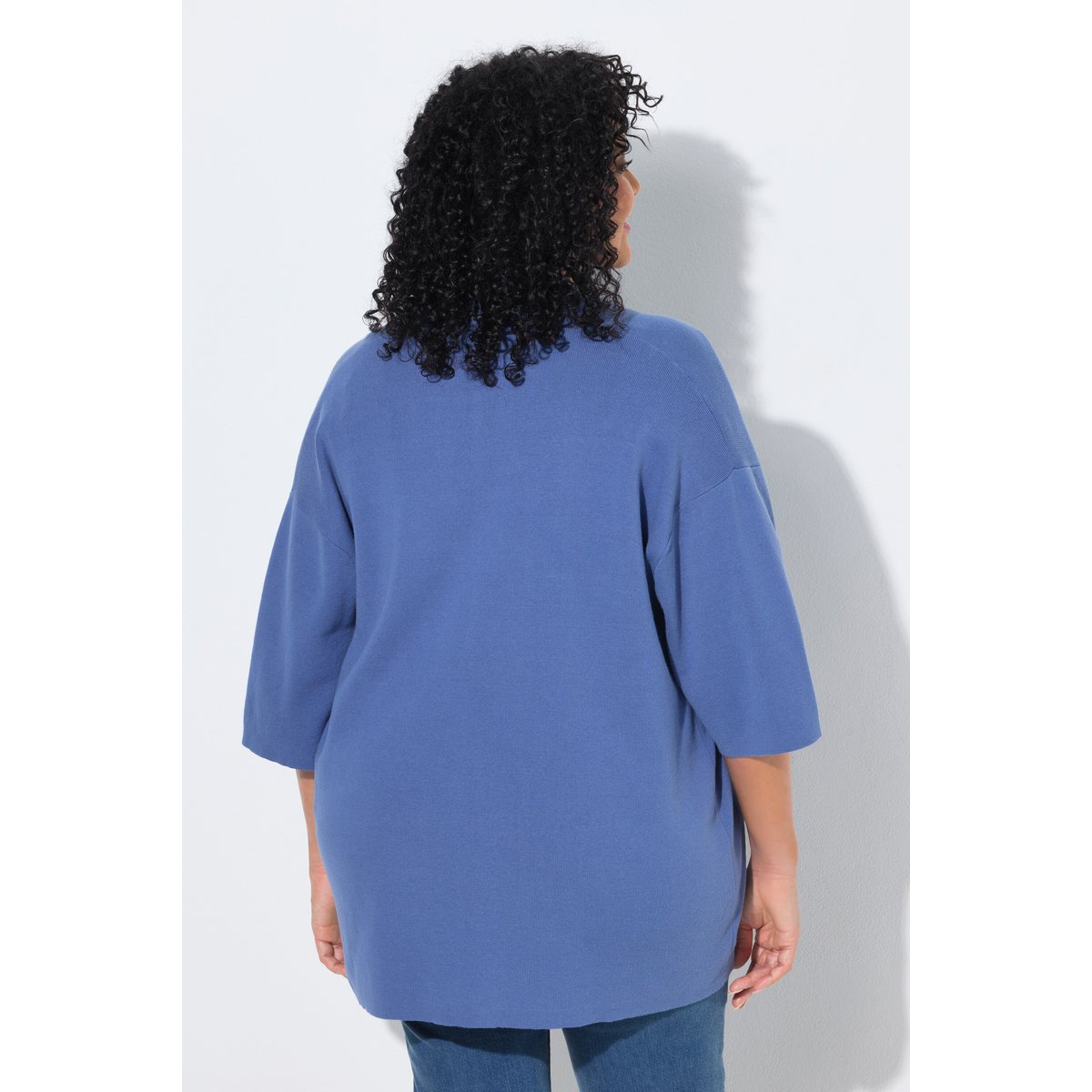 Cardigan oversize, coupe ouverte bleu voile clair, ULLA POPKEN