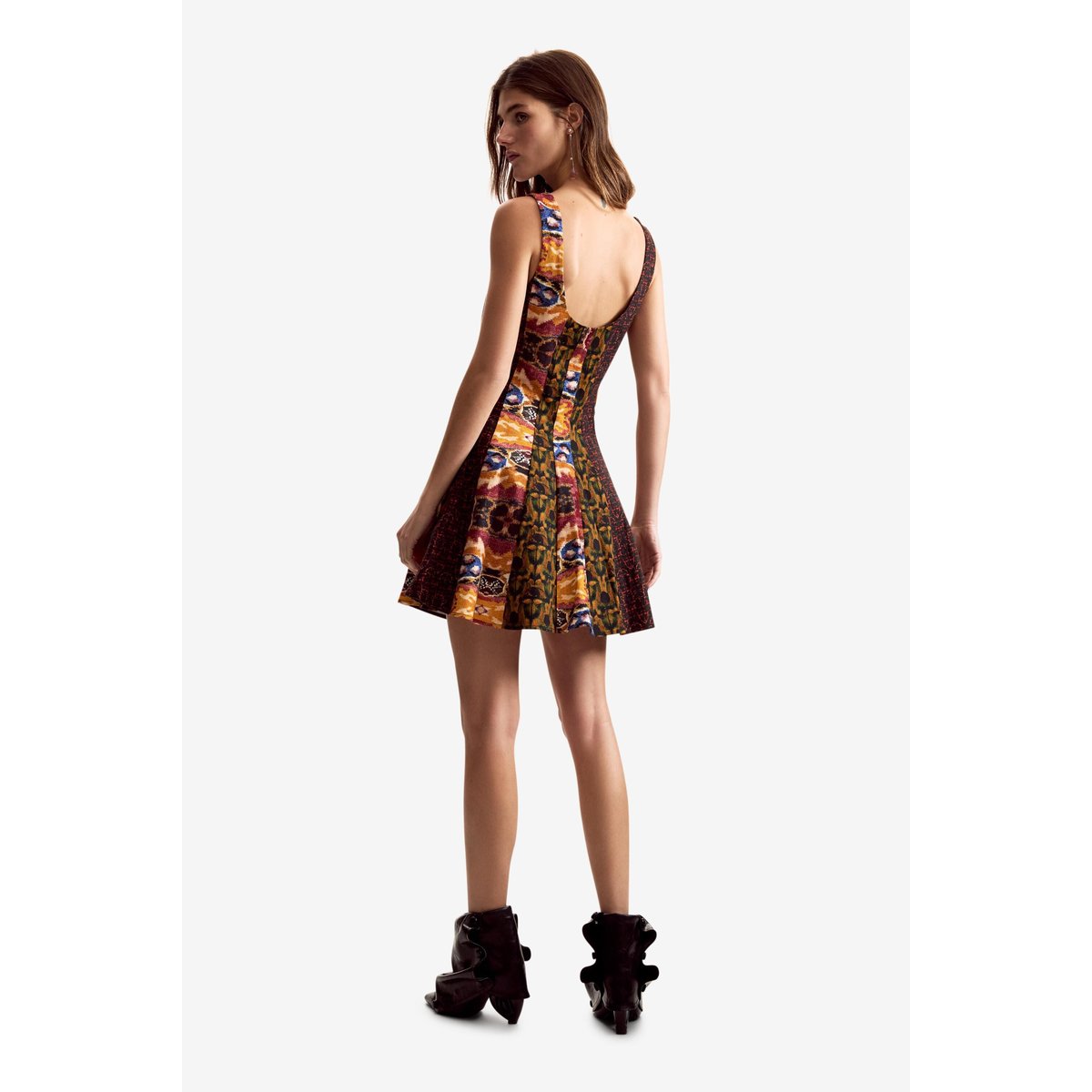 Robe à bretelles conçue par Mr. Christian Lacroix vert, DESIGUAL