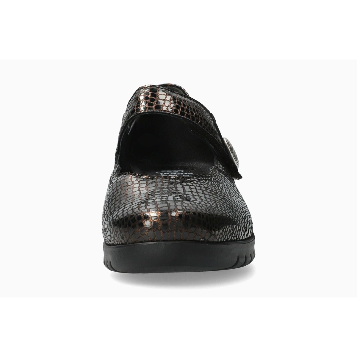 Ballerines en cuir MARYANA gris metallique 5143, MEPHISTO