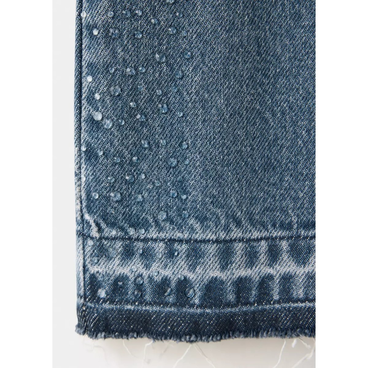 Jean droit détail strass bleu foncé, MANGO KIDS