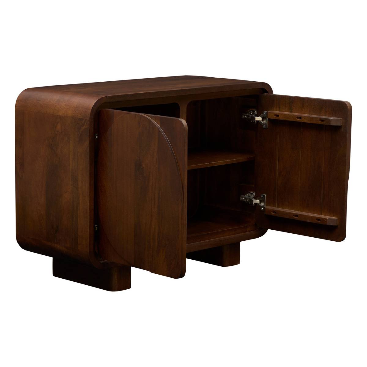 Buffet rectangulaire avec portes en manguier SHELTY cognac, ATMOSPHERA