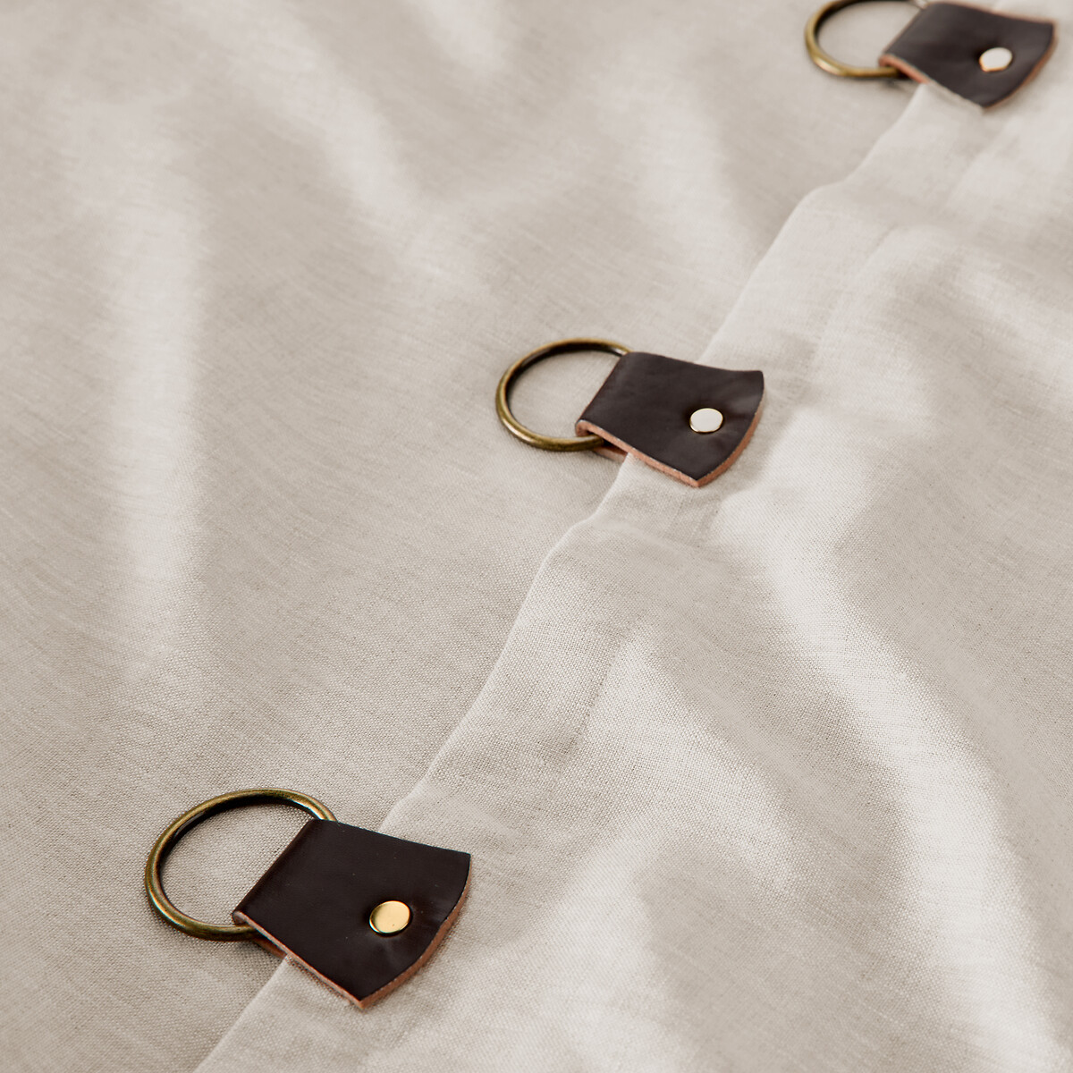 Private Lined Washed Linen Curtain natural, AM.PM