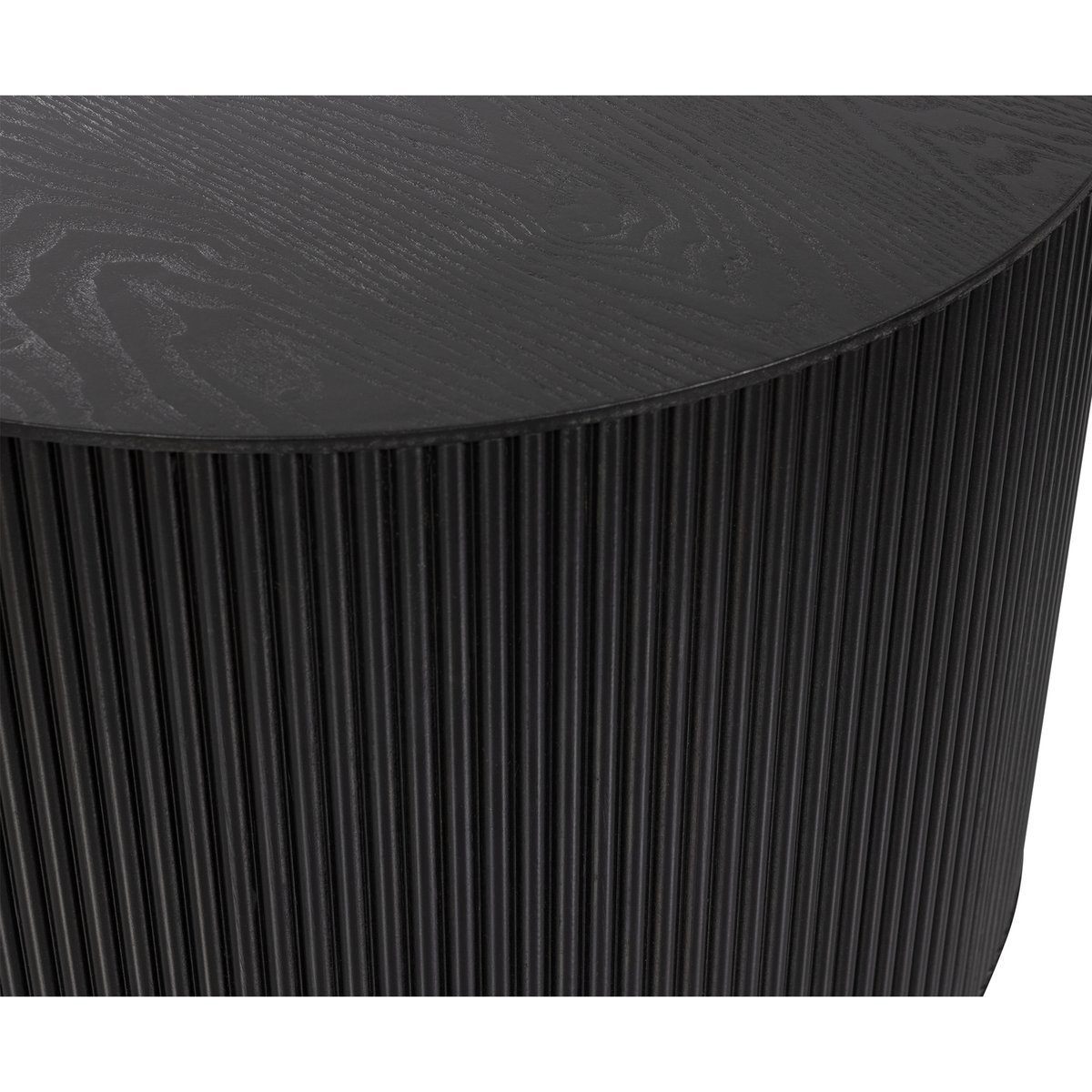 Table basse ronde en bois - SANNE noir, WOOOD