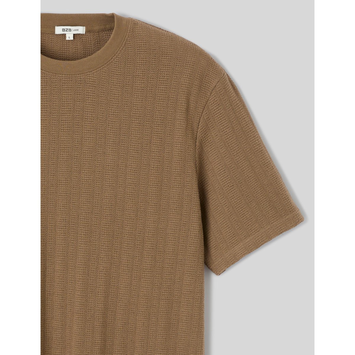 T-shirt matière fantaisie vert kaki, BZB