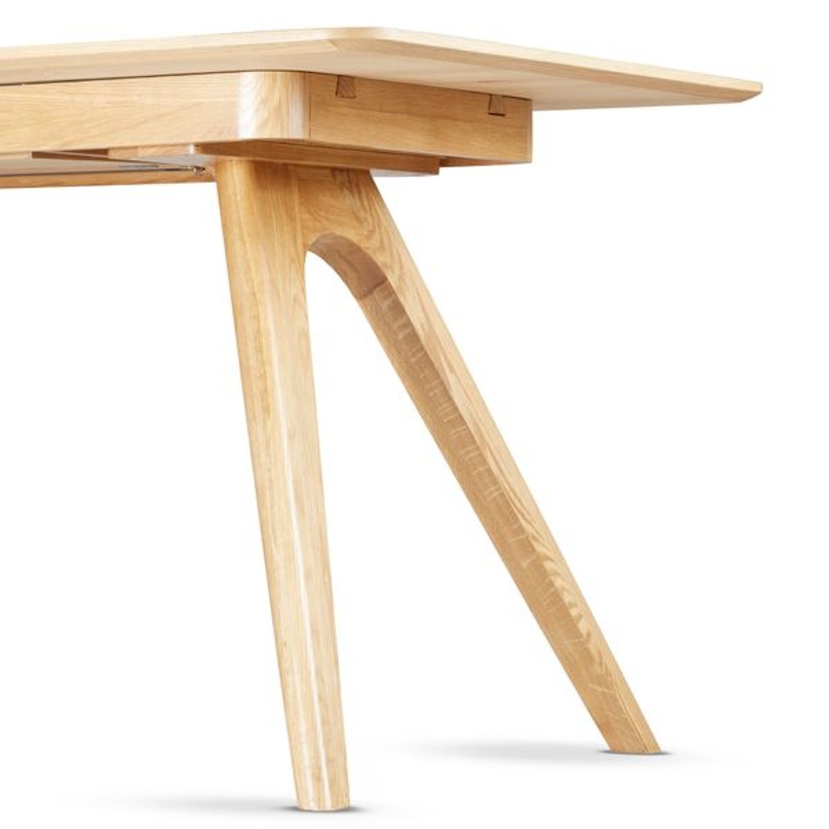 Table repas 160cm allonge intégrée chêne naturel, ZAGO