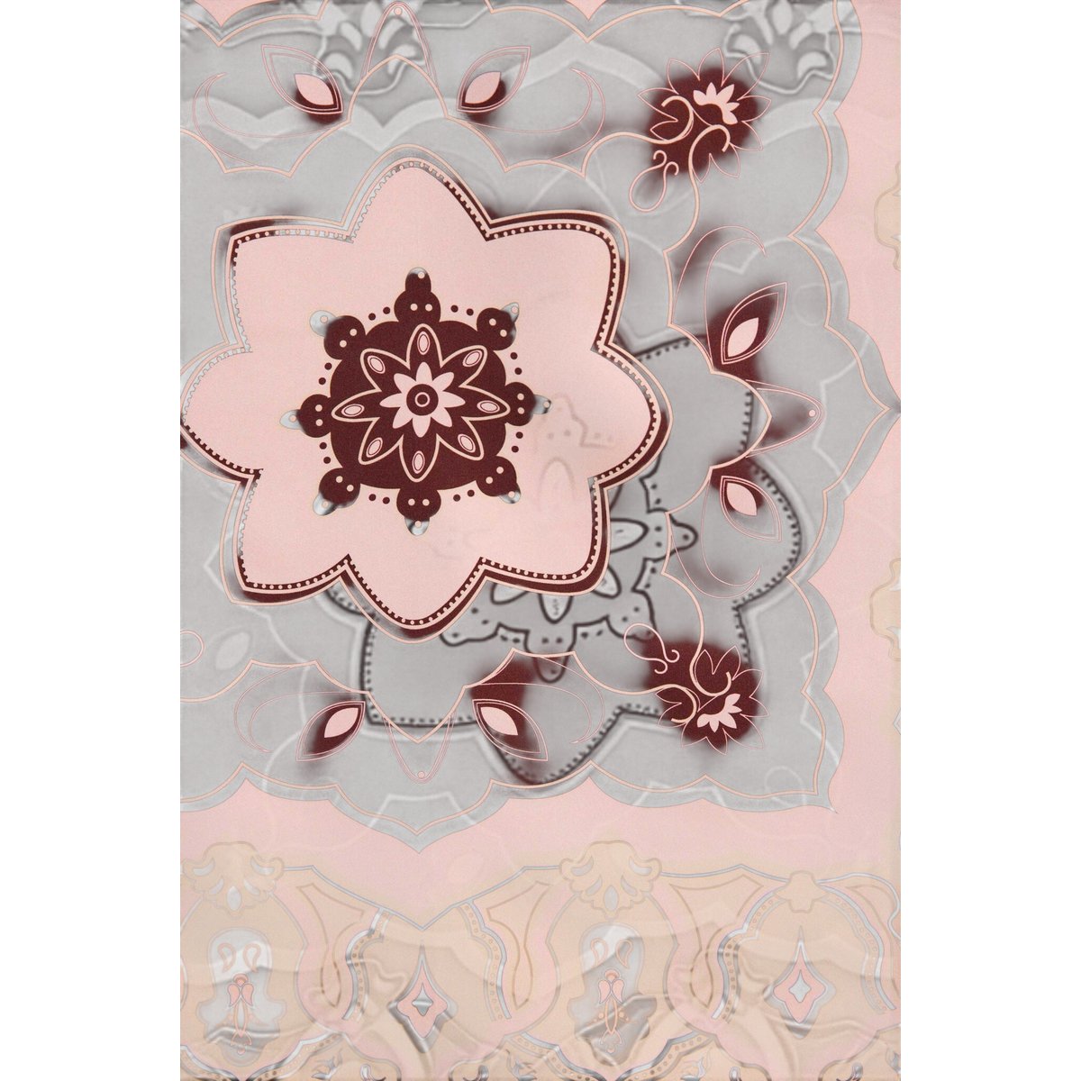 Foulard imprimé bordeaux en soie ROI bordeaux, Maison 123