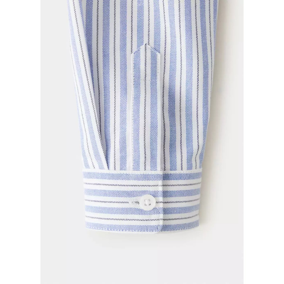 Chemise Oxford coton à rayures bleu, MANGO BABY