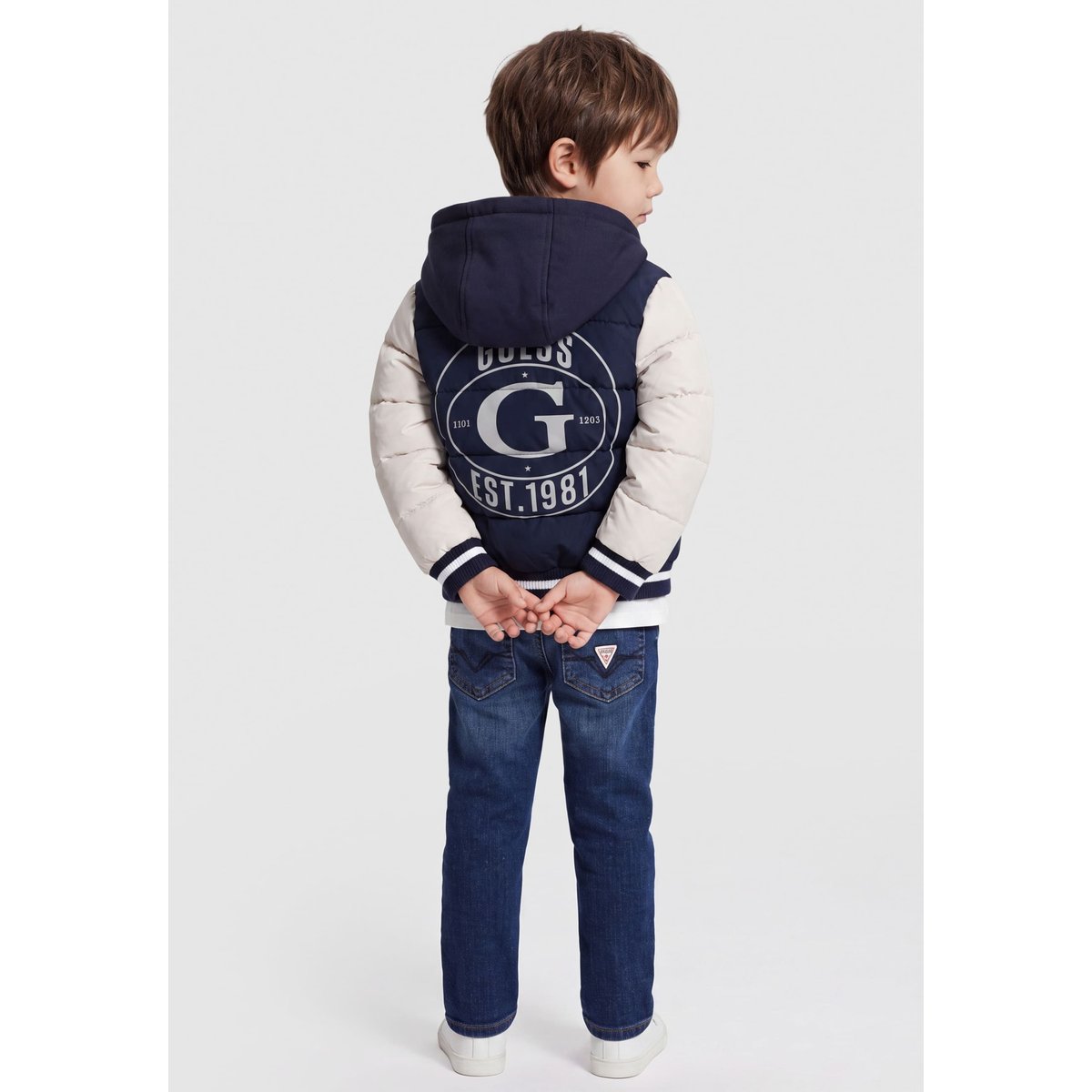 Doudoune À Capuche bleu, GUESS KIDS