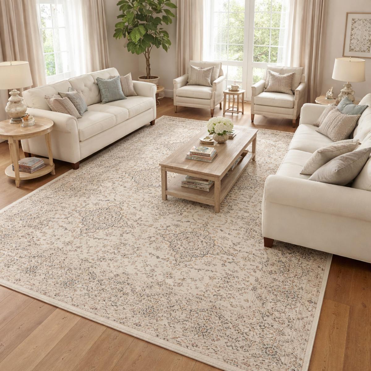 Tapis d'orient kilim authentique, structure tissée, LYN11 VINTAGE B élégant beige, gris, UN AMOUR DE TAPIS