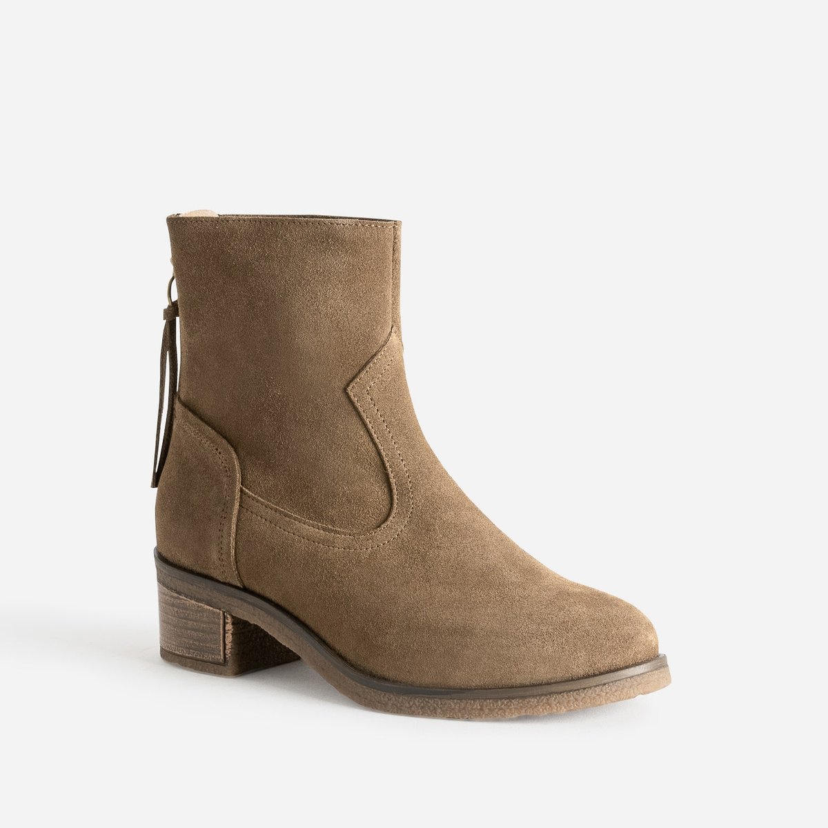 Boots en cuir ARLETTE taupe, ERAM