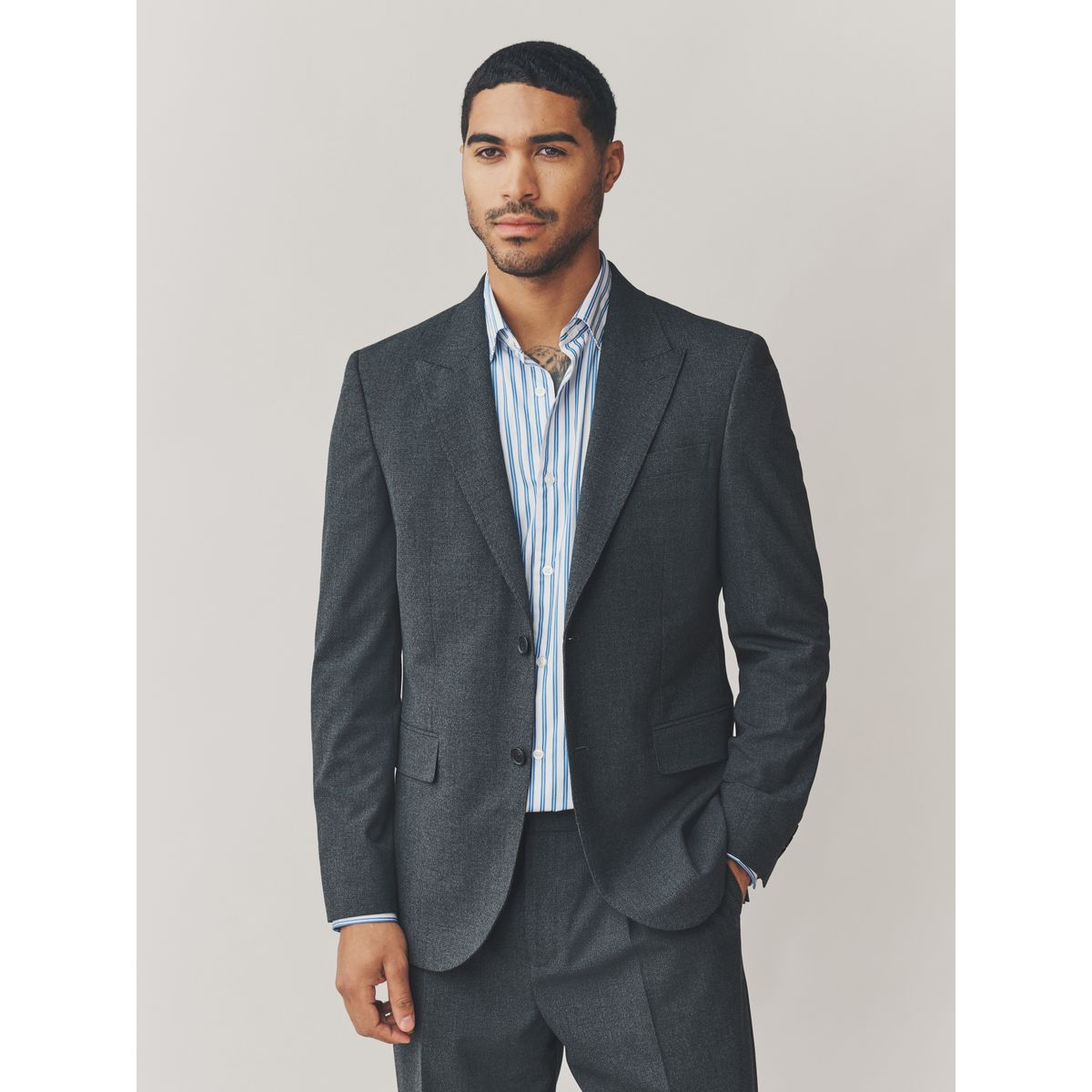 Veste de costume stretch motionflex gris, NEXT