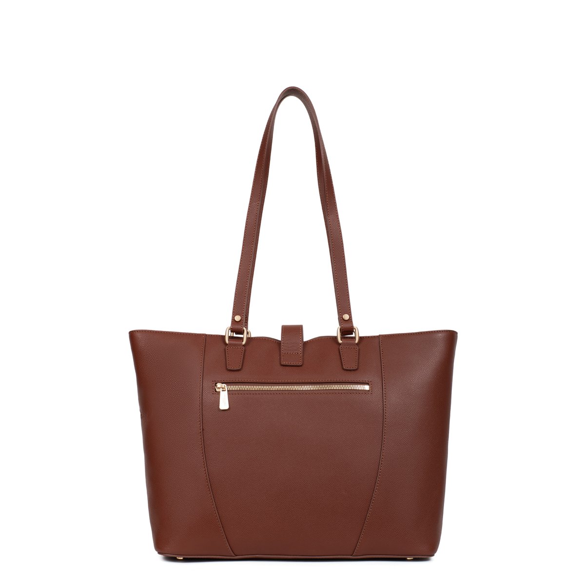 Sac cabas porté épaule AUDE marron, HEXAGONA
