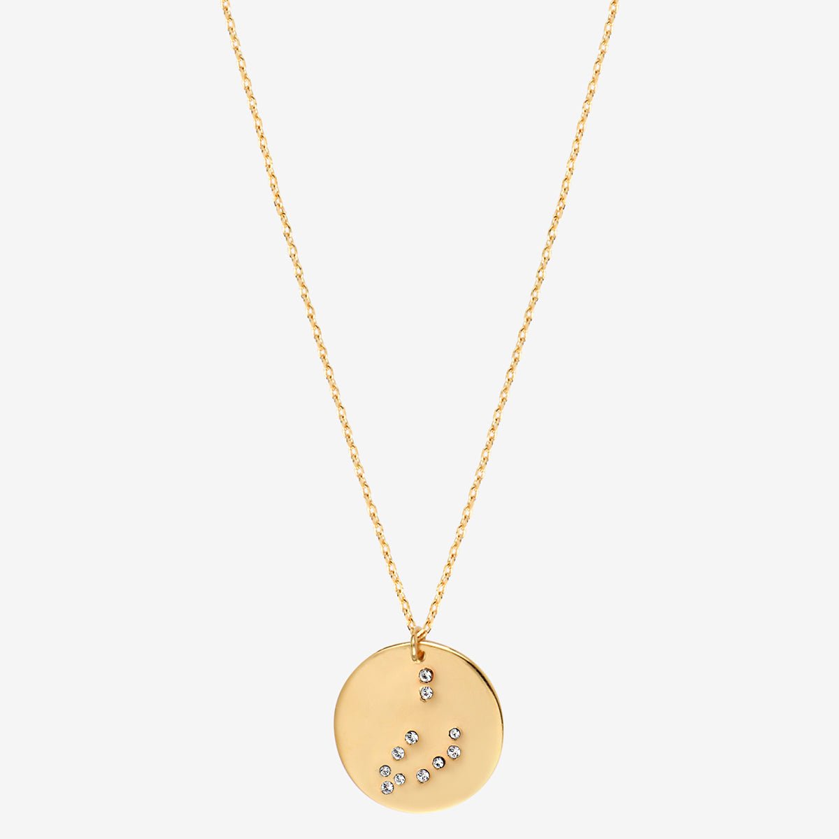 Collier doré capricorne - galaxie - Capricorne cristal blanc, CAROLINE NAJMAN