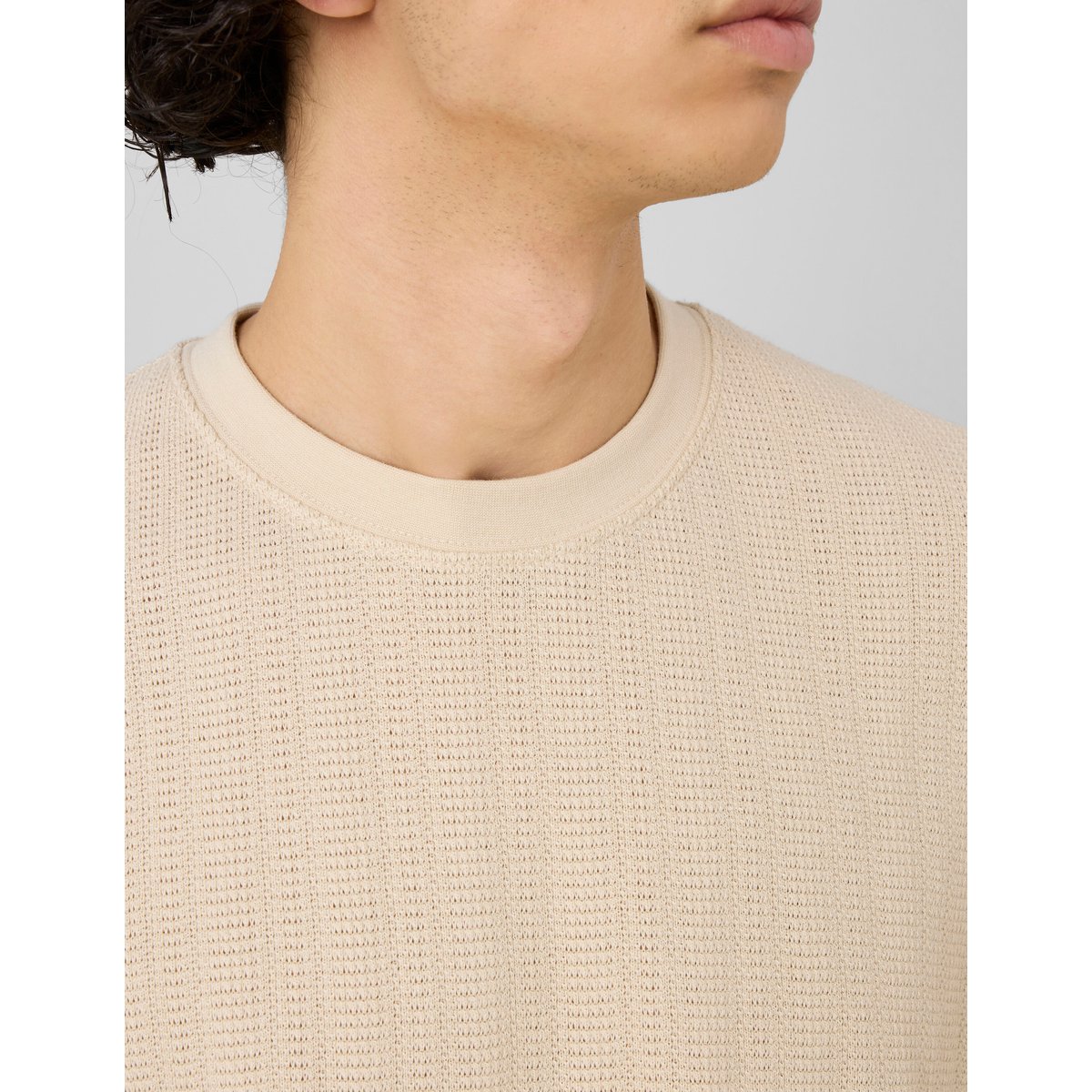 T-shirt matière fantaisie blanc cassé, BZB