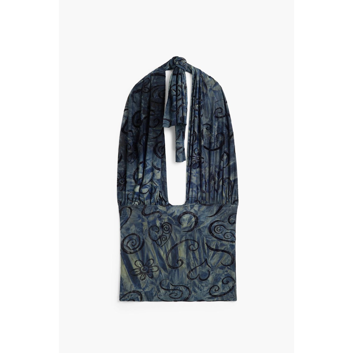 Top floqué multiposition bleu, DESIGUAL