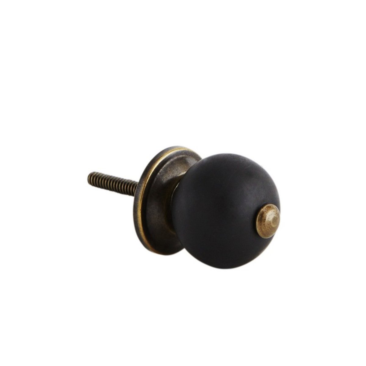 Bouton de meuble céramique noir, MADAM STOLTZ