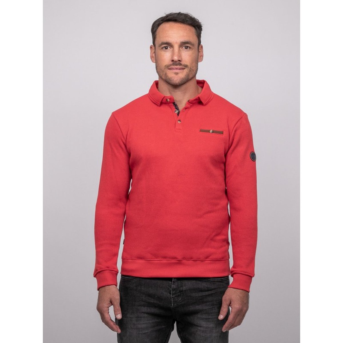 Polo Manches Longues Wiritix rouge, RITCHIE