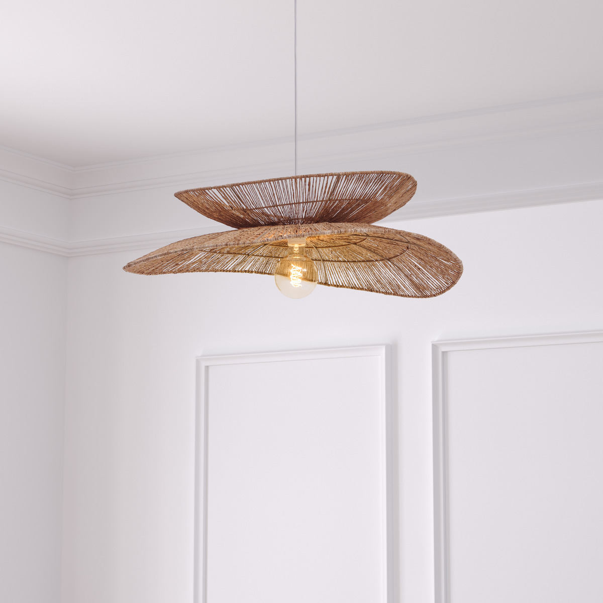 Suspension en jute tressé ALARA beige, ATMOSPHERA