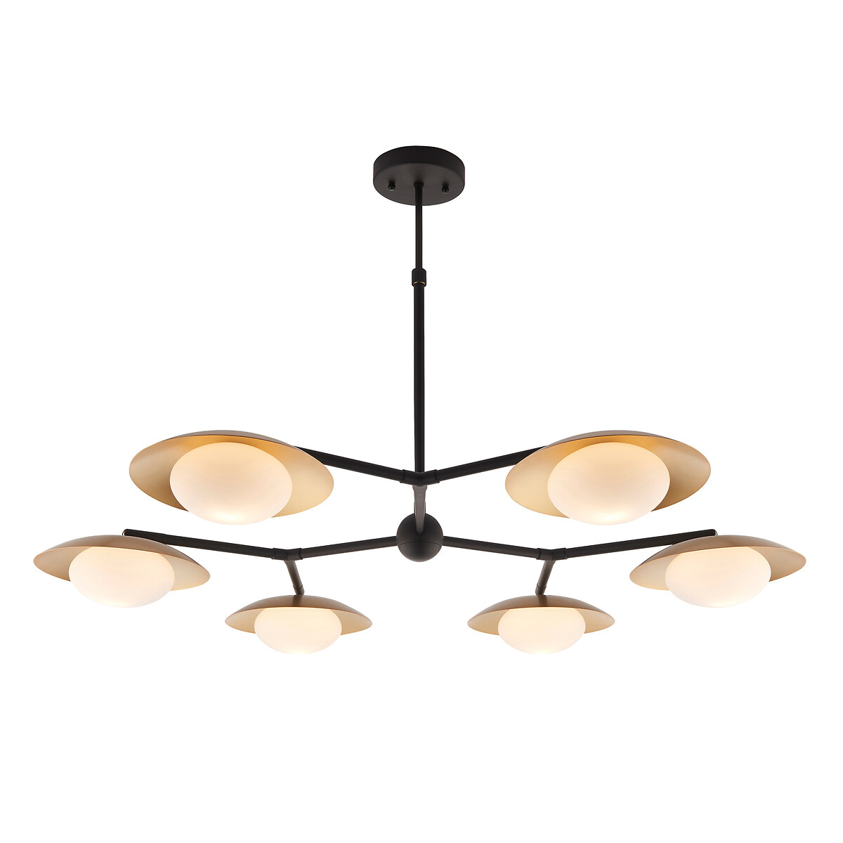 Musa 6-Light Opal Glass Pendant Light bronze, ÉDITÉ