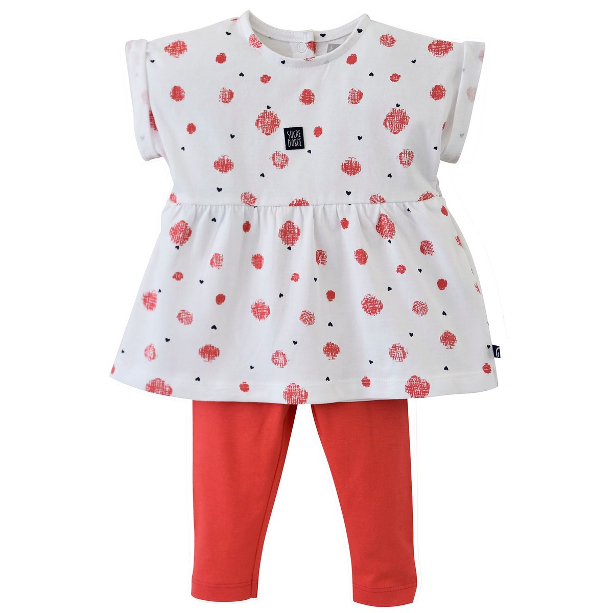 Ensemble tunique et legging adelise sucre d'orge rose, SUCRE D'ORGE