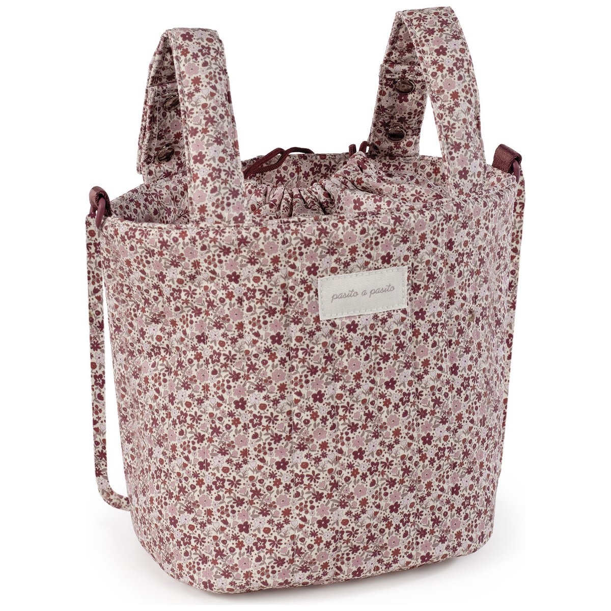 Sac Bucket Cherry Fleurs mauve, PASITO A PASITO