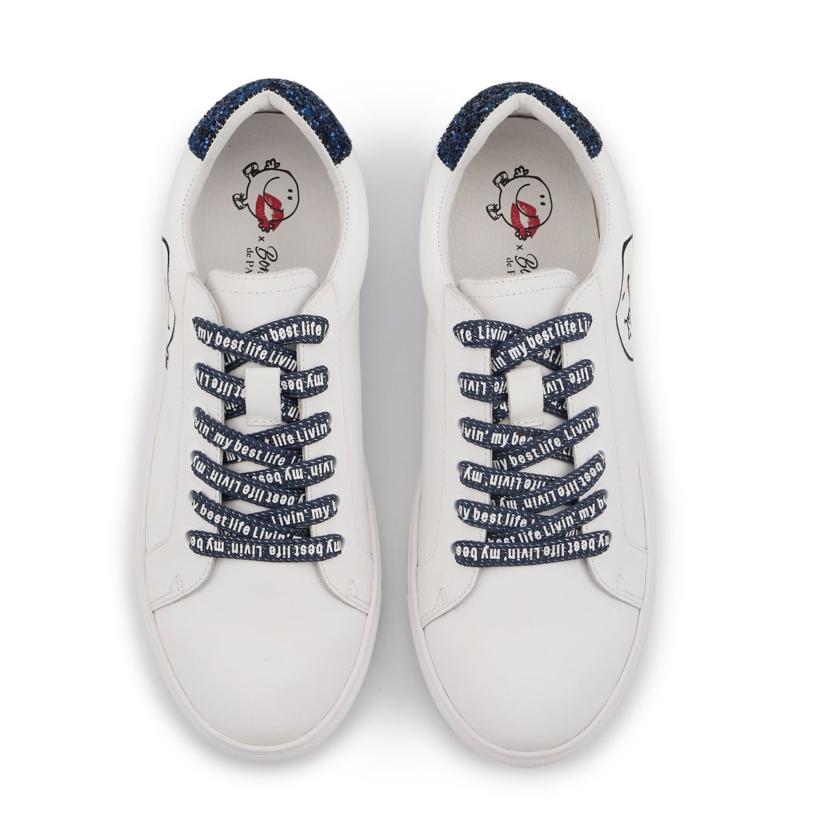 Baskets En Cuir Simone Monsieur Madame My Best Life blanc, BONS BAISERS
