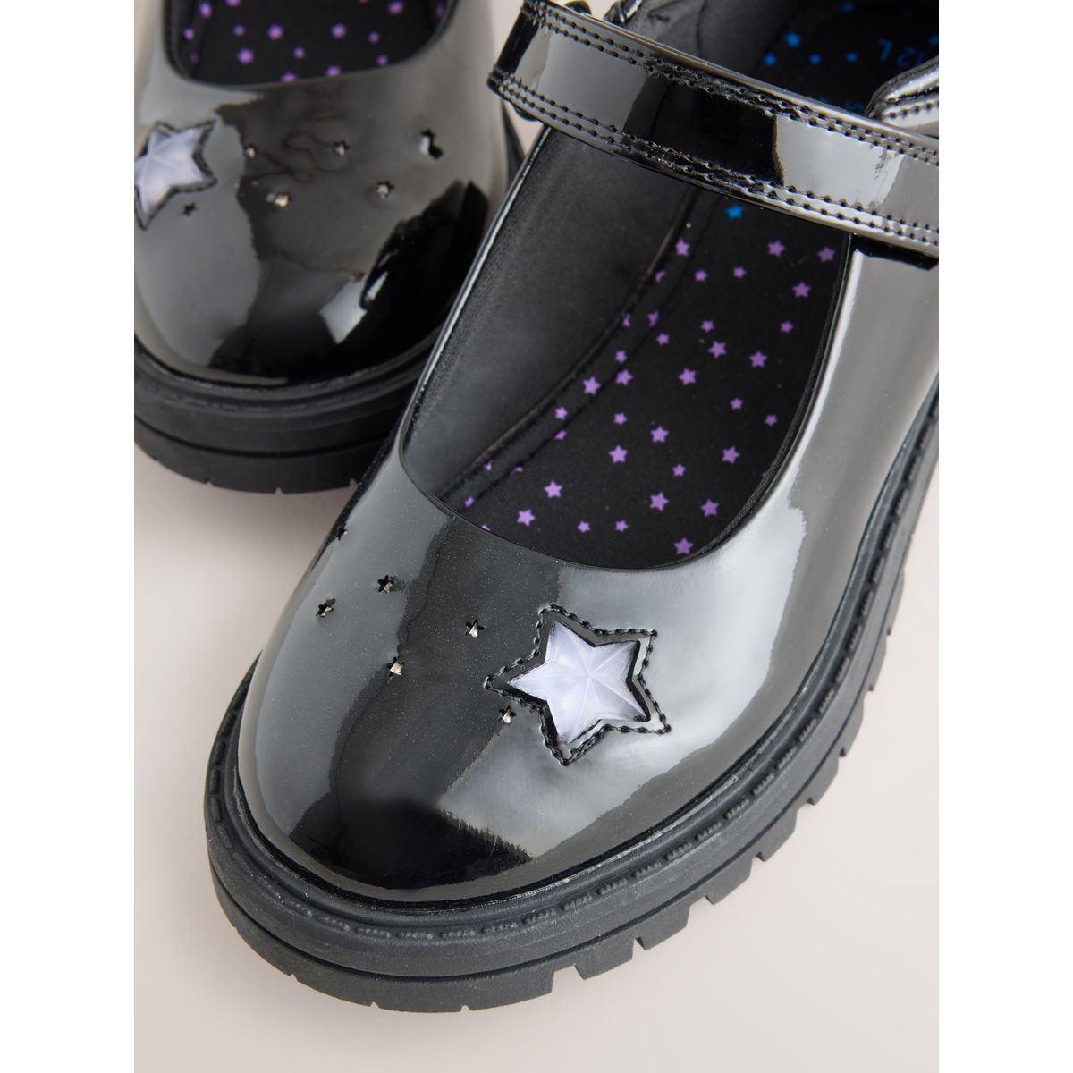 Chaussures d'école lumineuses noir, NEXT
