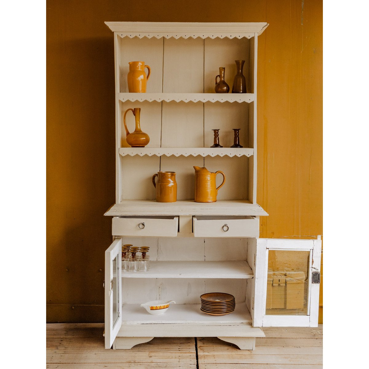 Buffet haut en bois beige Gilbert N°1885 - Bon état beige, DEBONGOUT