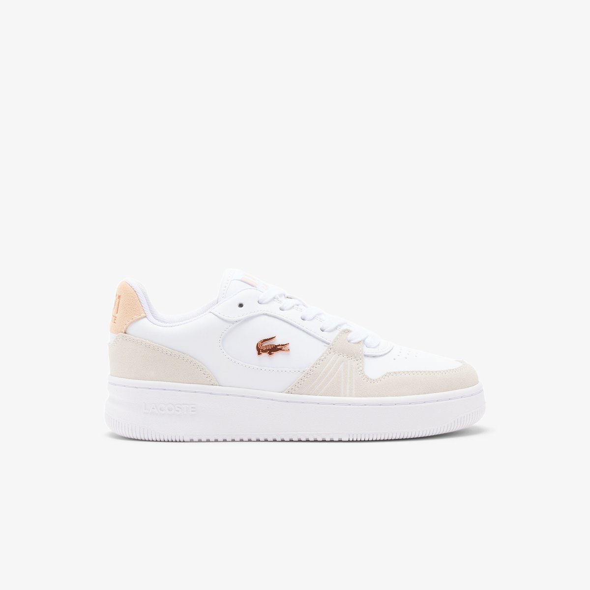 Sneakers L001 Set femme en suède blanc-1y9, LACOSTE