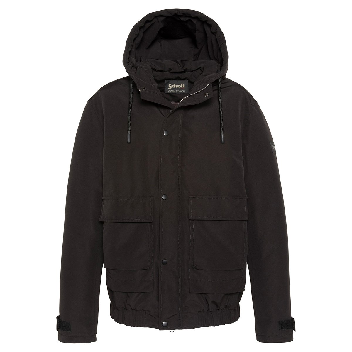 Parka à capuche noir, SCHOTT