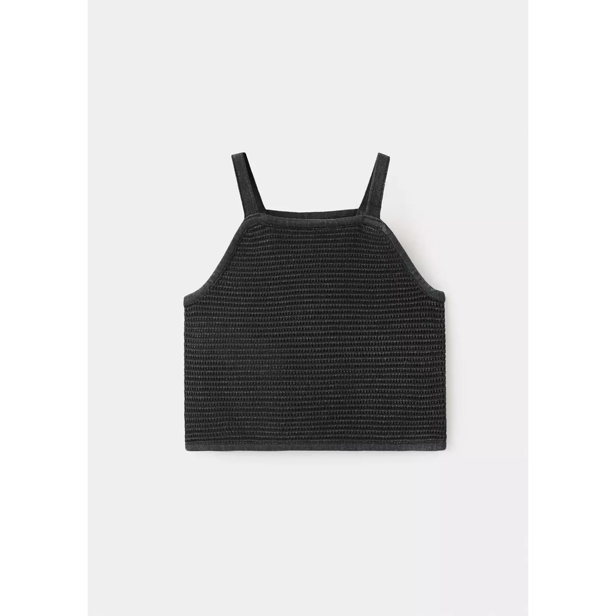 Crop top maille gris anthracite, MANGO KIDS