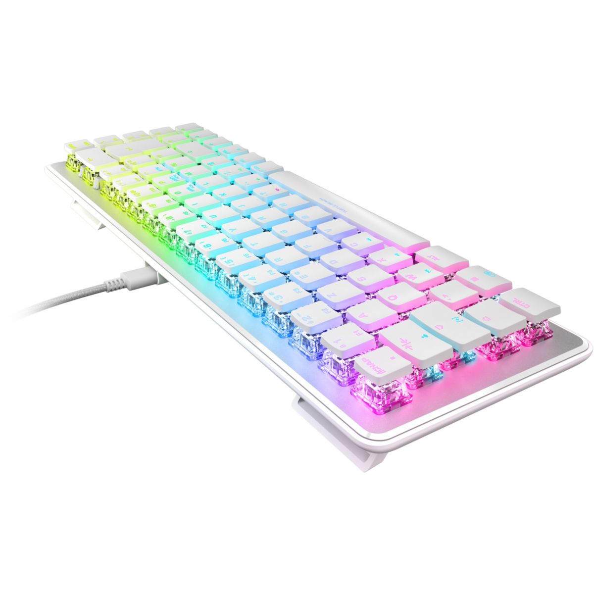 Clavier gamer Vulcan II Mini Blanc Linear FR couleur unique, TURTLE BEACH
