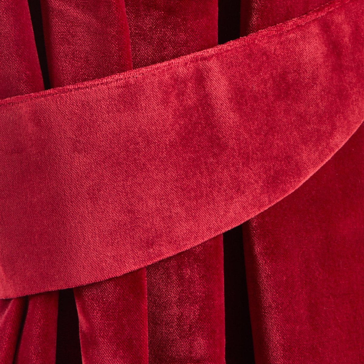 Embrasse en Velours uni DARIO rouge opéra, MADURA