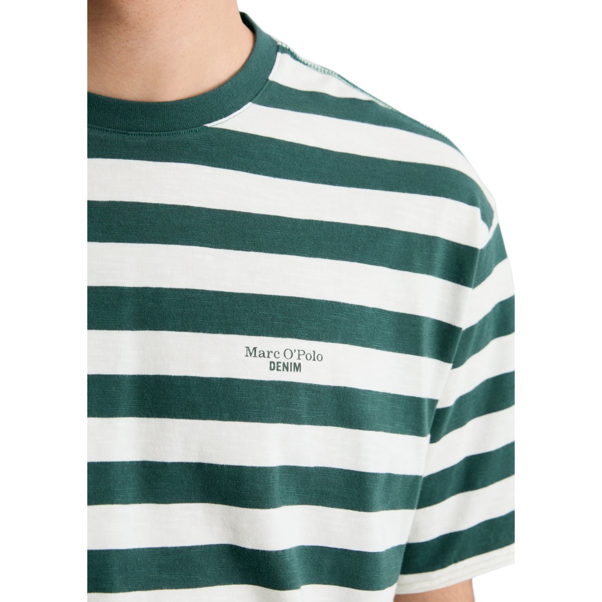 T-shirt relaxed en coton bio doux vert, MARC O’POLO DENIM
