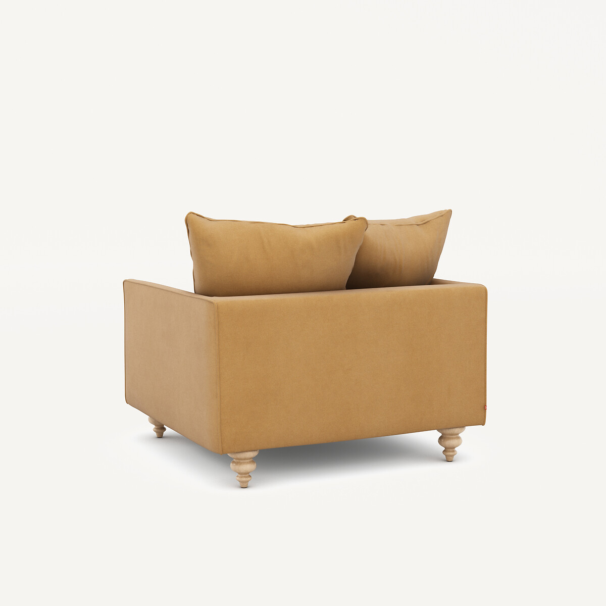 Fauteuil en velours de lin, LAZARE caramel, AM.PM