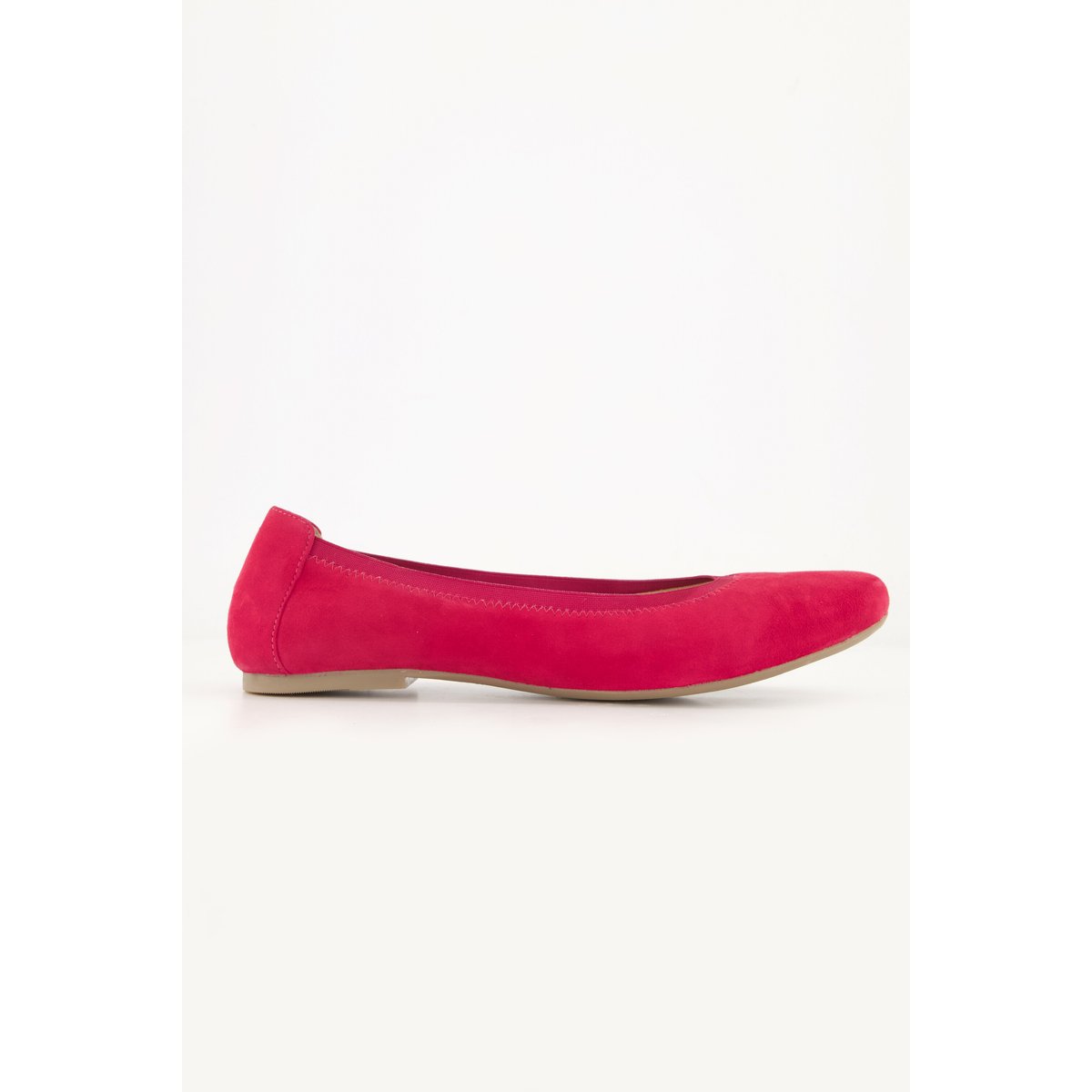 Ballerines en cuir suédé, entrée élastique , pied large rose vif oriental, ULLA POPKEN