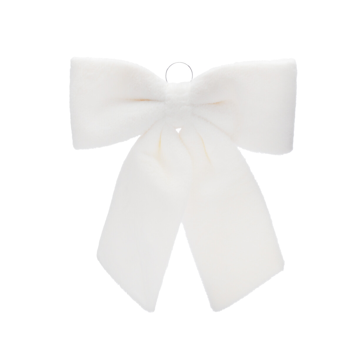 60cm Nordic Lights Decorative White Faux Fur Fabric Bow white, SO'HOME