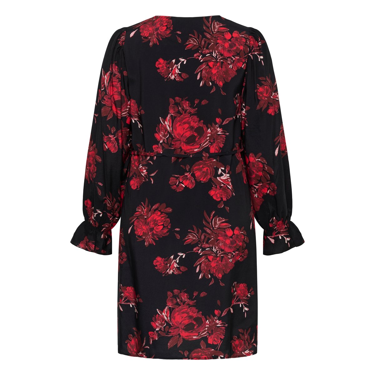Robe noir rouge black/red flower, KAFFE CURVE