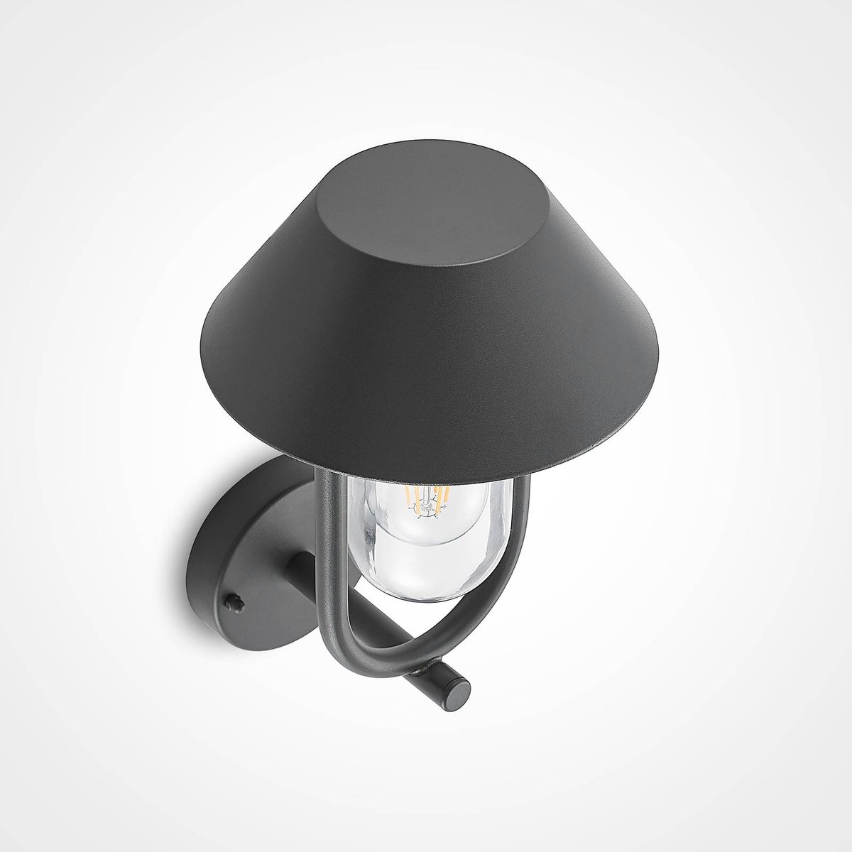 Applique extérieure en aluminium moderne gris foncé, LUCANDE