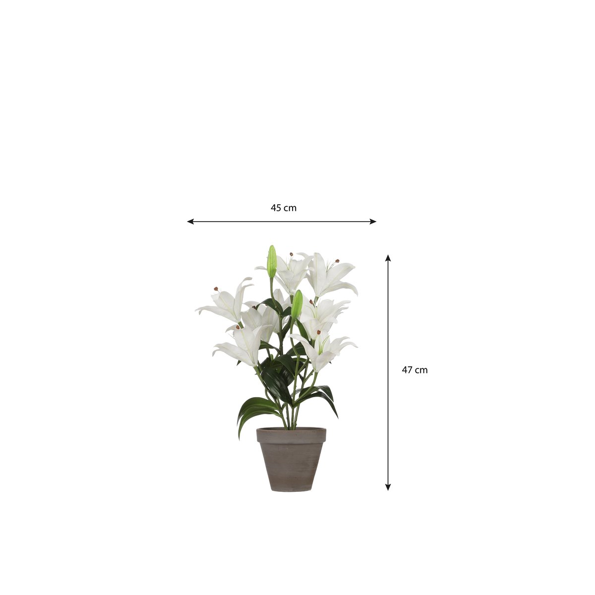 Plante artificielle TIGERLILY blanc, MICA DECORATIONS